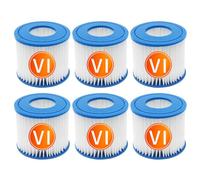 YanBan Lot de 6 filtres à Cartouche pour Best-Way Spa, Taille VI, Cartouche filtrante de Rechange Compatible avec Lay-Z-Spa, Miami, Vegas, Palm Springs, Paris Monaco