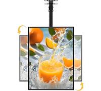 YANDDEA Caisson Lumineux LED pour Menu, Panneau Lumineux LED pour Restaurant, café, Salon, Panneau de Menu 3D rétroéclairé à LED pour Restaurant, café, Magasin, Panneau d'affichage Mural 60×90cm