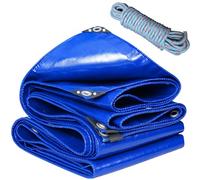 YANFEILI Bâche de Camping,2x3.5m 520g/m² imperméable PVC Couverture Protection Parasol Abri Auvent Imperméable pour Hamac Pique-Nique Randonnée Bleu