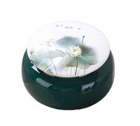 YANG11FAN Pratique Boîte à thé en céramique avec couvercle, pot de rangement for la maison(Green)