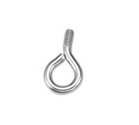 YANGC Boulon à œil de mouton en acier zingué M3 M4 M5 M6 M8 M10 M12/acier inoxydable 304 A2, crochet fermé avec anneau de levage(304 Stainless Steel,M6x12mm-5pcs)