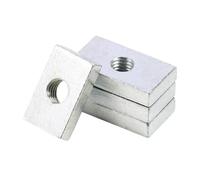 YANGC Écrou rectangulaire galvanisé en acier au carbone, fer carré, profil en aluminium, écrou coulissant carré NutM3 M4 M5(M5x12x20x4(15pcs))