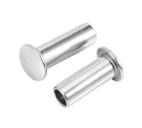 YANGC M1.5M1.7M2M2.5M3M3.5M4M4.5M5 304 tête ovale en acier inoxydable Rivet Semi-creux Rivet à tête ronde Semi-creuse(M2.5(50pcs),11mm)