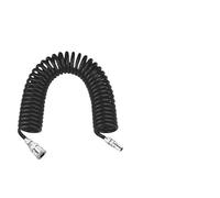 YANGC Tuyau d'air en PU, spirale à ressort, 3-15M, raccord C/EU | Tuyau de connecteur d'outil flexible en polyuréthane for compresseur(8x5mm Black,15M-EU Fitting)