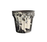 YANGJINGOZ-2025 Pot de Fleur Pot De Plante Verte Fleurs en Céramique Unique avec Motif Marbre Respirant Et Non Émaillé Plantateur extérieur
