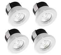 Yangtek 4 x Mini spots LED encastrés 3W Blanc Chaud, Mini Spot LED pour Vitrine Station Intérieur Éclairage Plaque de plâtre Incl.Seperated Transformateur
