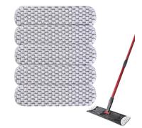 YANGYUQI Vileda H2PrO Lot de 5 housses de rechange en microfibre pour balai à franges Vileda H2PrO Flat Mop pour tous les sols durs, lavables et réutilisables (élimine la saleté tenace)