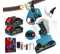 Yanhama Secateur Electrique Sans Fil 50mm Sécateur Électrique à Batterie | ouverture maximale 50mm,sk5,moteur sans balais,2*2000mah batteries, écran lcd,mode sûr,léger,pour arbres jardin et verger