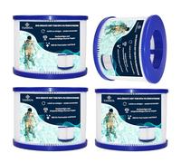YANHUA Filter cartuschen für aufblasbares Spa, Filtre Spa Intelligent 76 X 100 mm, Accessoires Spa, Filtre Spa pour Aquaparx, Filtre à lamelles pour Piscine, Durable (4pcs)