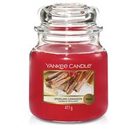 Yankee Candle bougie jarre parfumée | moyenne taille | Cannelle pétillante | jusqu’à 75 heures de combustion