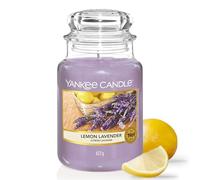 Yankee Candle bougie parfumée Citron Lavande | Format jarre | Bougie longue durée jusqu’à 150 heures de combustion | Cadeau parfait pour femme