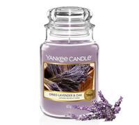 Yankee Candle Bougie parfumée | Grande bougie en pot Lavande Séchée et Chêne | Bougies à combustion longue : jusqu'à 150 heures | Cadeaux parfaits pour les femmes