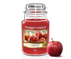 Yankee Candle Bougie parfumée | Grande bougie en pot Pommes À Cidre | Bougies à combustion longue : jusqu'à 150 heures | Cadeaux parfaits pour les femmes