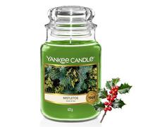 Yankee Candle Bougie parfumée | Grande bougie en pot Sous le Gui | Bougies à combustion longue : jusqu'à 150 heures | Cadeaux de Noël parfaits pour les femmes