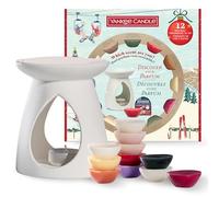 Yankee Candle Coffret Aromalamp & 12 fondants - brûle-parfum, 1 bougie chauffe-plat non parfumée