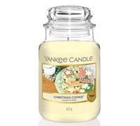 Yankee Candle Grande Bougie en Jarre, Parfum Cookie de Noël, 623 g | Longue Durée Jusqu’à 150 h, Cire à Diffusion Homogène, Mèche en Coton, Pot en Verre Décoratif avec Couvercle