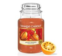 Yankee Candle bougie jarre parfumée | grande taille | Orange épicée | jusqu’à 150 heures de combustion