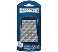 Yankee Candle ScentPlug diffuseur | Diffuseur électrique | Habillage Faceted argenté | Prise UK (3 broches)