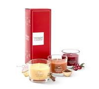 Yankee Candle Set de bougies parfumées | 3 bougies votives parfumées miniatures | Mélange de cire de soja | Cadeaux de Noël parfaits pour les femmes