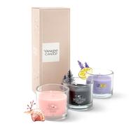 Yankee Candle Set de bougies parfumées | 3 bougies votives parfumées miniatures | Mélange de cire de soja | Cadeaux parfaits pour les femmes