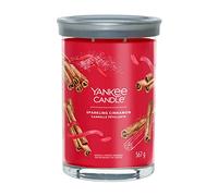 Yankee Candle Signature bougie parfumée Cannelle Pétillante ; Grande bougie Tumbler longue durée ; Mélange de cires de soja