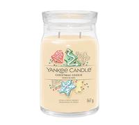 Yankee Candle Signature bougie parfumée Cookie de Noël ; Grande bougie jarre longue durée ; Mélange de cires de soja