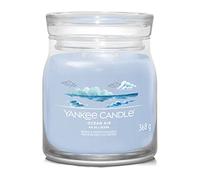 Yankee Candle Signature Bougie parfumée | Ocean Air Bougie en pot de taille moyenne avec double mèche | Mélange de cire de soja à combustion longue | Cadeau parfait pour femme (1630018E)
