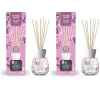 Yankee Candle Signature brins diffuseur | Orchidée Sauvage |10pk0 ML | Jusqu’à10pk semaines de Fragrance | Emballage Recyclable | Cadeau Parfait pour Les Femmes (Lot de 2)