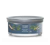 Yankee Candle Bougie parfumée Signature Cèdre marin – mélange de cire de soja – 5 mèches – 340 g