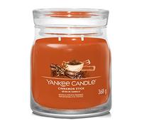 Yankee Candle Signature Candle Bougie parfumée | Bougie en pot moyenne en bâton de cannelle avec double mèche | Mélange de cire de soja à combustion longue | Cadeau parfait pour femme