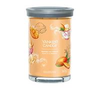 Yankee Candle Signature Candle Bougie parfumée | Grande bougie en verre à la crème glacée à la mangue avec double mèche | Bougie en cire de soja à combustion longue | Cadeau parfait pour femme