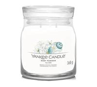 Yankee Candle Signature Candle Bougie parfumée | Poudre de bébé en pot moyenne avec double mèche | Bougie en cire de soja à combustion longue | Cadeau parfait pour femme