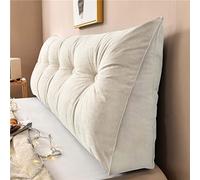 Yanman Grand Coussin cale Triangulaire pour tête de lit, Coussin de Lecture, Coussin de Soutien Lombaire, Dossier de Taille, traversin de positionnement Doux, 120 x 50 x 20 cm