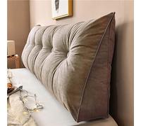 Yanman Grand coussin cale triangulaire pour tête de lit, coussin de lecture, coussin de soutien lombaire, dossier de taille, traversin de positionnement doux, 135 x 50 x 20 cm