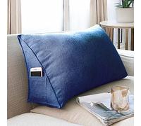 Yanman Grand coussin de soutien lombaire pour lit, tête de lit, canapé, dossier positionné, coussin de lecture doux avec housse respirante, amovible et lavable