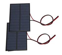 Yanmis 2 Pcs Mini Panneau Solaire 5 V 250 MA Module Haute efficacité de Conversion Chargeur Batterie pour Lampes de Poche Solaires, DC 5 V Polysilicium Bricolage Jouets Lumières de Paysage