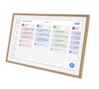 Yanmis Calendrier Numérique de 15,6 Pouces, sans Frais D'abonnement, Récompense de Corvée Interactive, Cadre Photo de 32 Go, Support de Bureau Mural pour les Familles (Prise UE Prise UE 220V/100 à