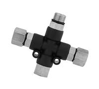 Yanmis Connecteur de Raccord de Séparateur D'air pour Aérographe à 3 Voies 1/8 ''pour Tatoueurs et Amateurs, Adaptateur Multifonction, Conception sans Fuite