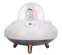 Yanmis Mini Humidificateur Mignon à Double Buse, Extrémités Gauche et Droite, Humidificateur à Brume Fraîche de 400 Ml pour Chambre de bébé, Bureau, Voyage, Voiture, de Bureau USB avec Lumière (WHITE)