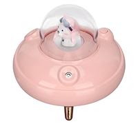 Yanmis Mini Humidificateur Mignon à Double Buse, Extrémités Gauche et Droite, Humidificateur à Brume Fraîche de 400 Ml pour Chambre de bébé, Bureau, Voyage, Voiture, de Bureau USB avec Lumière (PINK)