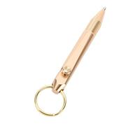 Yanmis Mini Stylo à Boulon en Laiton, Porte-clés de Voyage Portable pour Signature de Bureau, Collection de Cadeaux d'écriture - Laiton Massif fabriqué à la Main, Mécanisme d'action à Boulon à