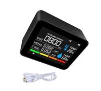 Yanmis Moniteur de qualité de l'air 8 en 1 avec Kit de Test de Moisissure pour la Maison Intérieure CO2 HCHO TVOC PM2,5 PM10 Détecteur de Température et d'humidité Écran Couleur de Données en