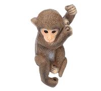 Yanmis Singe Suspendu Statue de Jardin, Figurine de Chimpanzé Grimpeur en | Sculpture de singe en plein air avec corde de jute, figurine en résine pour décoration de cour, affichage intérieur