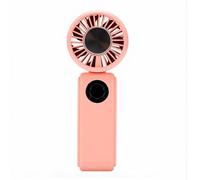 Yanmis Ventilateur Turbo Portable Rechargeable et Pliable avec Plaque de Refroidissement de Glace, Affichage Numérique LED, Vitesse du Vent à 5 Vitesses, pour Voyage en Plein Air, Camping