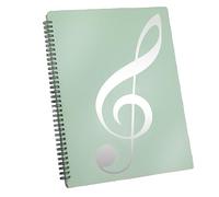 Yannjie Classeur pour partitions, capacité de 60 pages, support, convient pour lettre de format A4, inscriptible et amovible (vert) Installation facile.