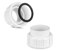 yanwuwa Connecteur de chlorinateur de piscine pour réparation de plomberie | Raccord en PVC avec joint d'étanchéité, écrou strié, Re