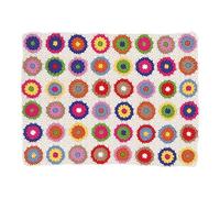 yanwuwa Couverture de canapé en Crochet Faite à la Main, de Fleurs colorées, Tapis de Pull, Couverture de lit