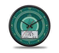 yanwuwa Horloge murale classique à chiffres romains 33 cm - Design rond - Plusieurs fonctions - Alarme de date - Température - Pour décoration moderne - Horloge murale avec affichage de la date