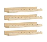 yanwuwa Lot de 4 étagères murales modernes en bois avec motif incurvé pour chambre de bébé
