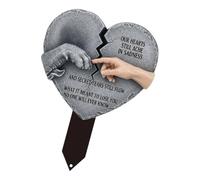 yanwuwa Marqueur funéraire pour animal domestique pour jardin et intérieur | Décoration de jardin en forme de cœur pour cimetière, cadeaux commémoratifs, accessoires photo pour la maison et le jardin